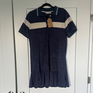 Closet Navy and White Mini Dress